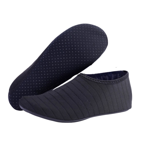 Vattenskor med halkfri sula Strandstrumpor Bekväma att bära för Yoga Beach Black Soft Sole 2XL