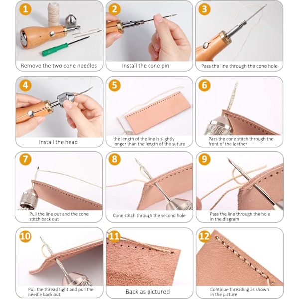 Sy-nålset, Speedy Stitcher Sy-nålverktyg för Läder Segel & Canvas Tung Reparation