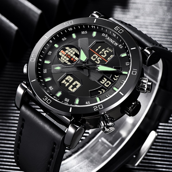 Herrmode Watch Quartz Digital Led Casual Watches J