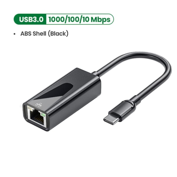 USB C till Ethernet Adapter Typec 30 till Rj45 nätverk Lan Gigabit 1001000mbps Type C 1000mbps