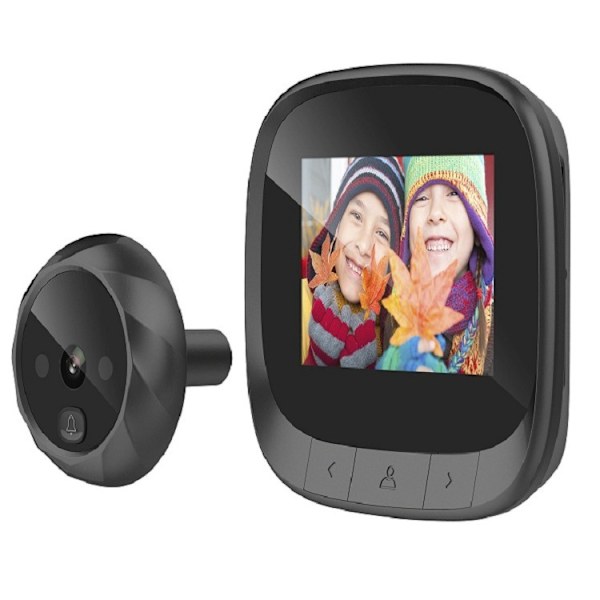 2,4 Tums Mini Digital Dörrkikare Kamera Smart Trådlös Fjärrvideo Dörrklocka Intelligent Visuell Dörrklocka Hemintercom HD Nattseende WiFi