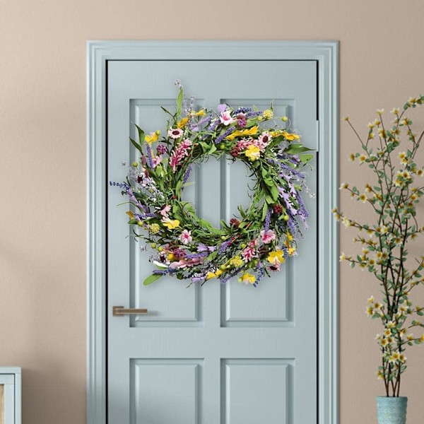 19,7\" Konstgjord Blomsterkrans Dörrkrans Utomhus Dekoration