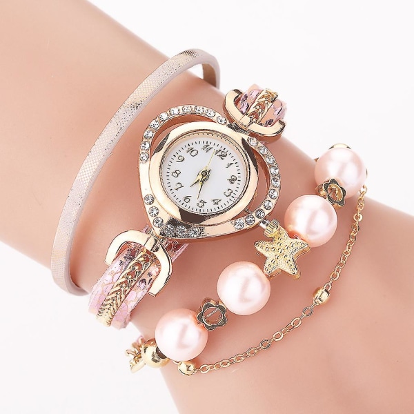 Ccq Dam Vintage Shining Pearl Armband Urtavla Analog Quartz Watch X