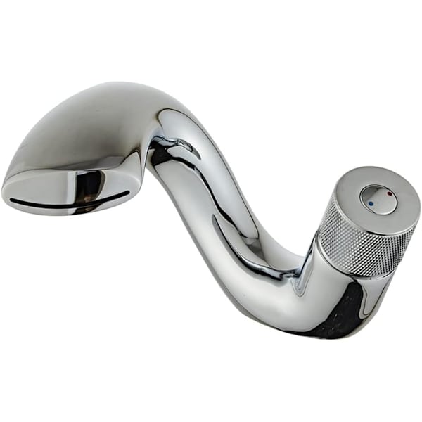 Handfat Design Badrumsblandare Vattenfall Varm och Kall Vattenkranar silver
