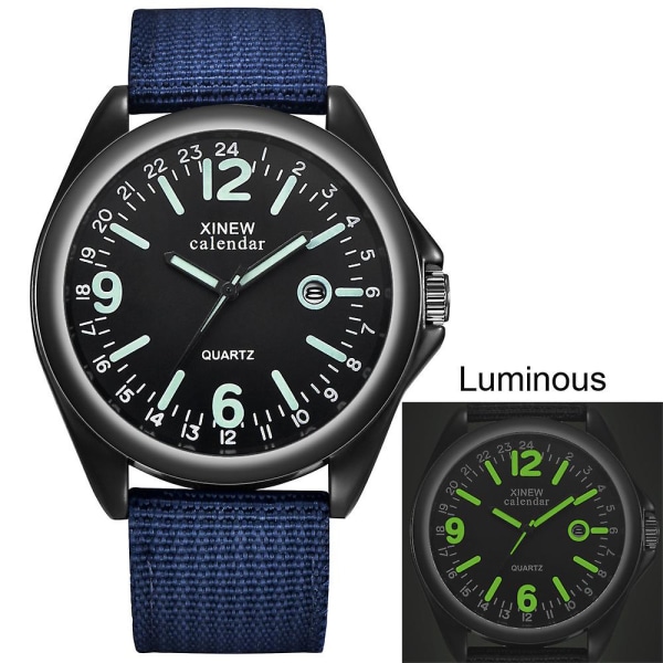 Military Herr Quartz Watch Black Dial Date Luxury Sport Watch F