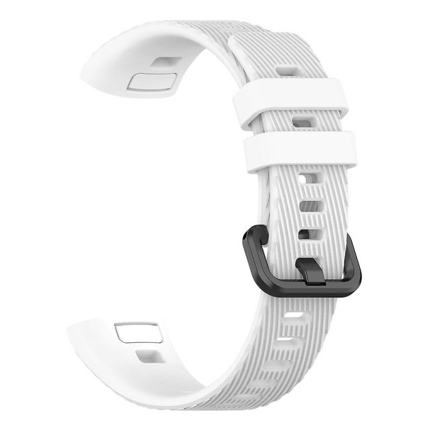 Sport silikonarmband för Huawei Band 4 Pro Armbandsbyte O-riginal Soft Fashion White
