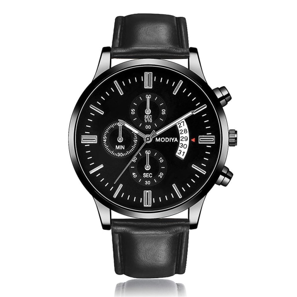 Herr watch i rostfritt stål Quartz Business Calendar Armbandsur New O