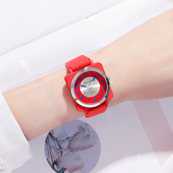 Casual watch för kvinnor Quartz Mesh bältesband Mode analoga armbandsur E