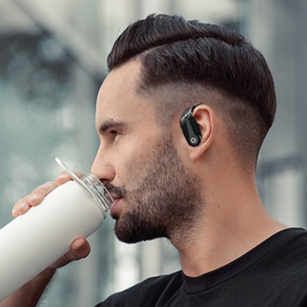 Nya 5.3-versionen trådlösa Bluetooth hörlurar med öronmonterade Sport Binaural Löpljudsreducering Stereo Bluetooth hörlurar