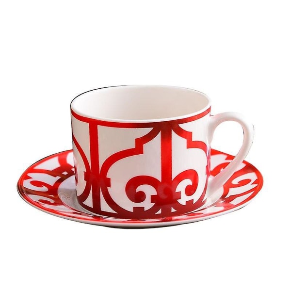 Lyxig europeisk stil Bone China Home kaffekopp och fat set