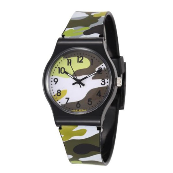 Camouflage Barnklocka Quartz Watch För flickor Pojke Gul Z