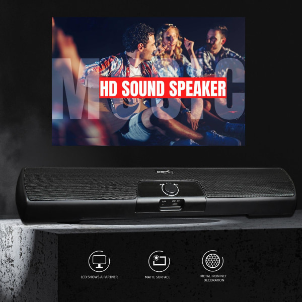 Dubbelhornhögtalare Q3 Trådbunden högtalare för TV Hem Sound Bar Movie Smartphon M
