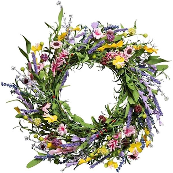 19,7\" Konstgjord Blomsterkrans Dörrkrans Utomhus Dekoration