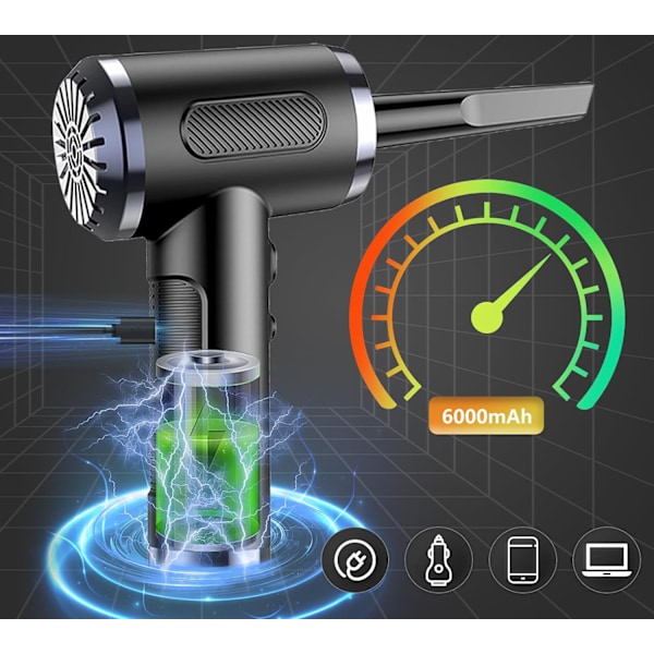 Elektrisk tryckluftsfläkt Kompressor PC Air Duster för damm