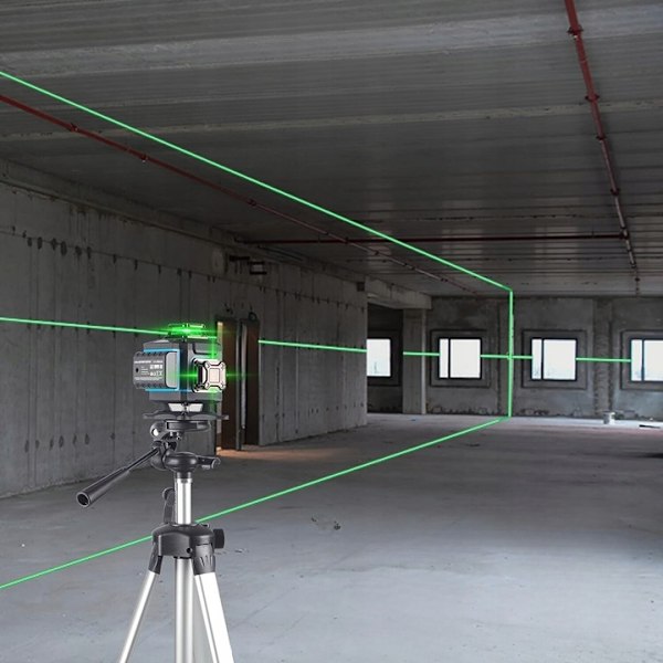 Laser Vattenpass 4D 360 16 Linjer Laserkors + Stativ