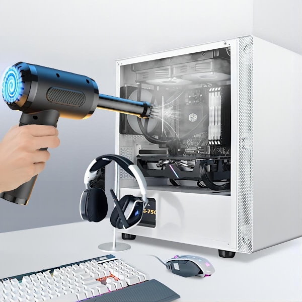 Elektrisk tryckluftsfläkt Kompressor PC Air Duster för damm