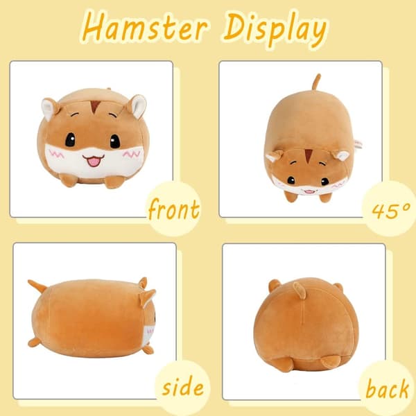 Söt gul hamster-gosedjur med cylindrisk kropp
