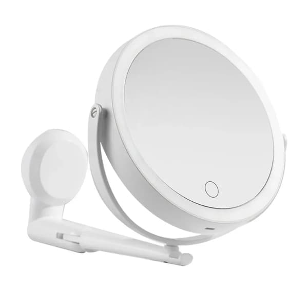 Sminkspegel med Belysning, USB-driven Dimbar Sminkspegel för Badrum och Sovrum WHITE