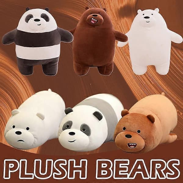 We Bare Bears Mjukisdjur - 25 cm Mjukt Gosedjur - Tecknad Present