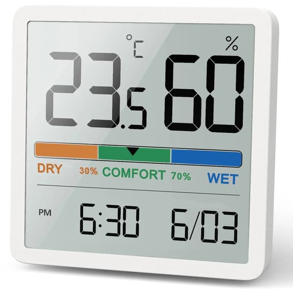 Ny Digital Inomhus Temperatur Luftfuktighetsmätare LCD Digital Termometer Hygrometer Sensor Väderstation WHITE