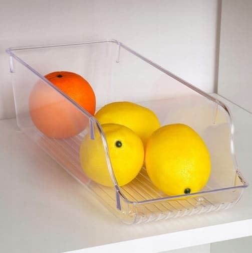 Kylskåpsorganisator 35x14x10 cm Transparent plast