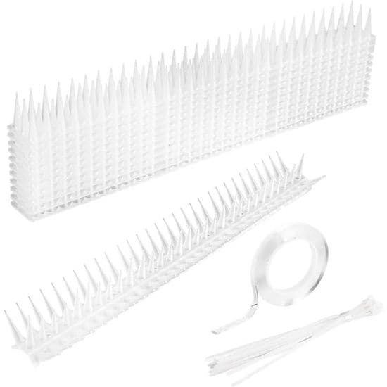 Fuglepigge 5 m - Beskyttelse mod duer - Hvid farve - Flere farver