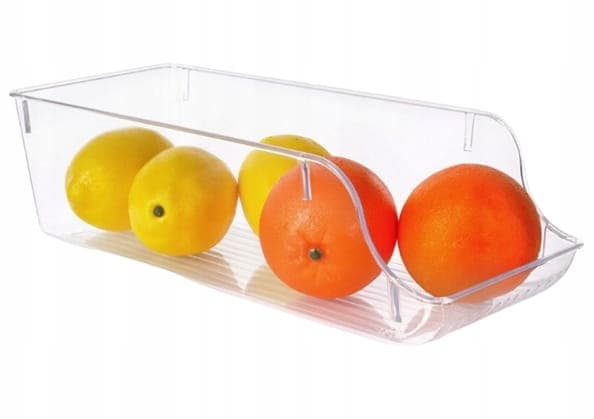 Kylskåpsorganisator 35x14x10 cm Transparent plast