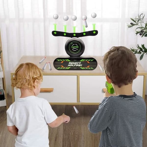 Elektrisk boldmålspil med musik, elektrisk flydende mål, mål til Nerf, indendørs og udendørs mål til børn