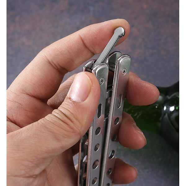 Perhos Beer Bottle Opener -harjoitteluväline, monitoimityökalu baareihin, juhliin, oluen ystäville, lapsille (hopea)