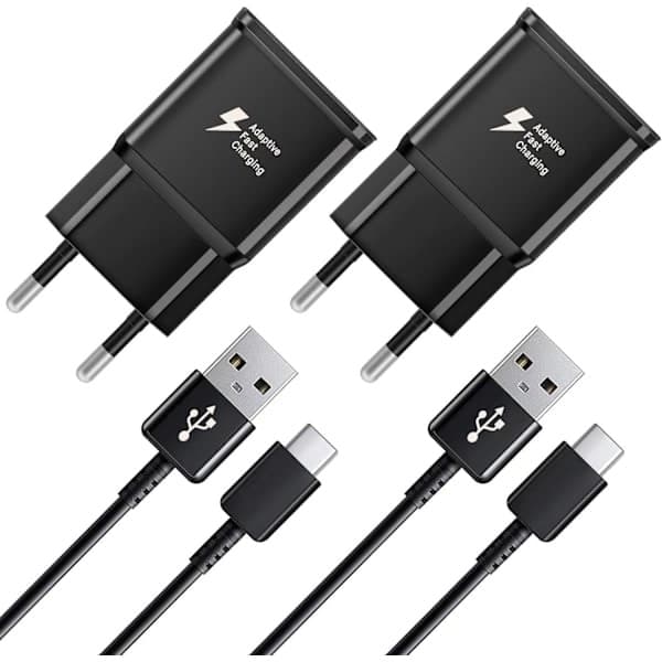 hurtiglader med 1,5 m kabler, kompatibel med Samsung Galaxy og Note Plus
