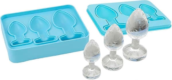 Kake dekorasjonsformer for humor - Morsomme rumpeplugg-isbiter Blue