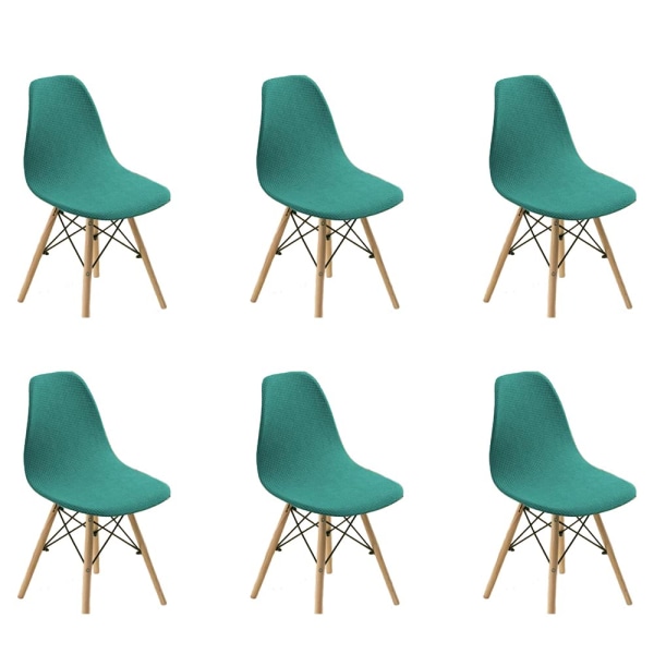 Pakkauksessa 6 ruokasalin tuolinpäällistä Shell tuolinpäälliset Stretch-tuolisuojat sisustussuojapeitteet olohuoneeseen (vihreä, 6 kpl)
