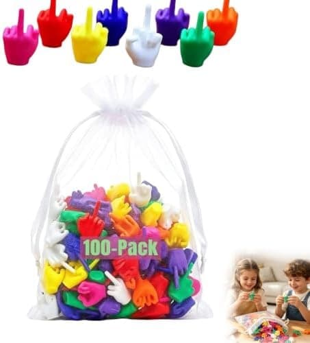 Mini Langfingre, \"Flip The Bird\" i bulk, Små hender til skrivebord, festgaver, passiv-aggressive vitser, 100 stk 100pc
