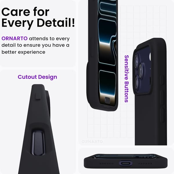 1 stk, kompatibel med iPhone 17 Pro Max-deksel, svart, 6,9\", støtsikker beskyttelse, kamerabeskyttelse black
