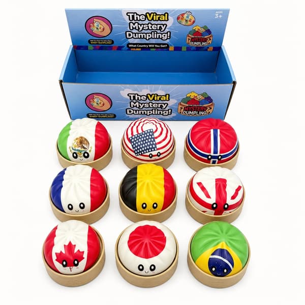 Dumpling Squishy Stressbold, Blød Dej Klemmelegetøj, Angstlindrende Fidget Legetøj, Ikke-klæbrig Gennemsigtig (Tilfældig Farve) full set(9PC)