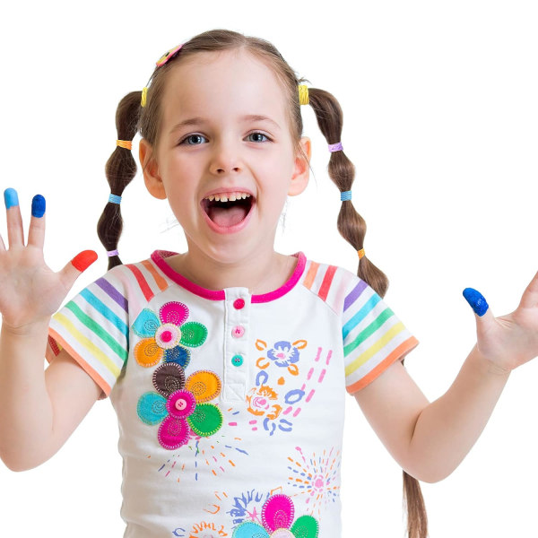 1000 mini-gummibånd bløde elastiske bånd til børnehår fletninger hår (levende farve)