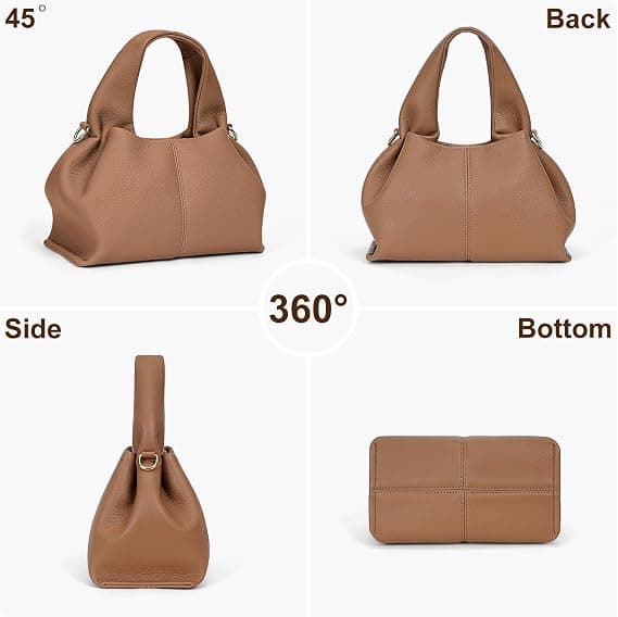 1 stk. mulepose crossbody-taske til kvinder, dumpling-sky-taske, skuldertaske med justerbar rem, lys kamel. Camel