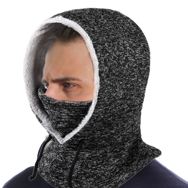 Balaclava syksy- ja talvipyöräilyhattu ulkona kylmä ja tuulenpitävä hiihtohattu lämmin musta ja harmaa