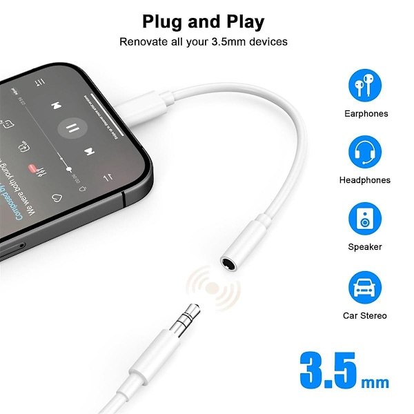 3-pakkaus USB C - 3,5 mm:n kuulokeliitäntäsovitin, 3,5 mm:n kuulokeliitäntäsovitin