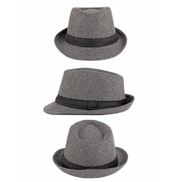 Fedora hatt dam herr hattar bred brättad filthatt vintermössa