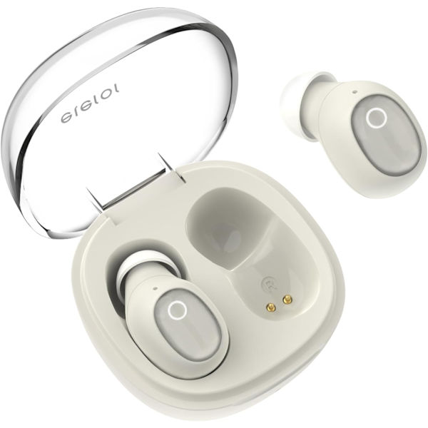 Mini BT -kuulokkeet T1, langattomat Bluetooth-kuulokkeet pienille korvakäytäville naisille ja miehille, kristalliset korvanapit Bluetoothilla ja melunvaimennuksella