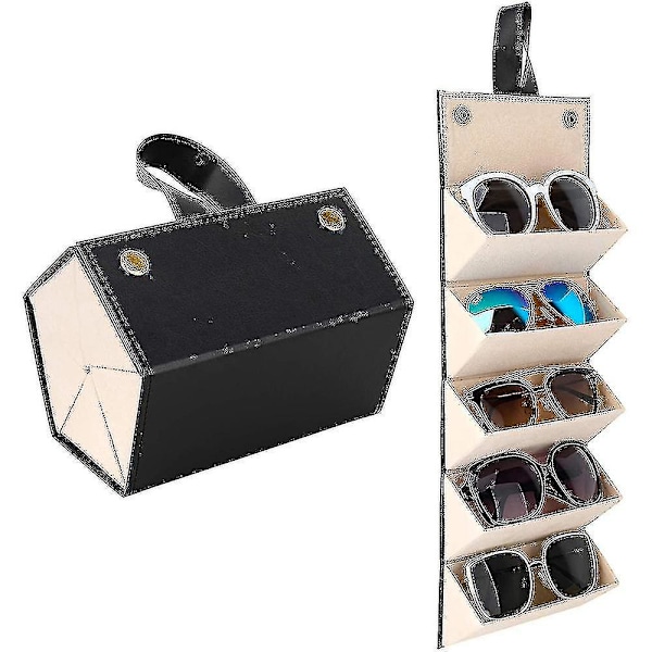 Solbriller Etui Organizer 5/6 Pladser Rejse Brille Etui Flere Par Briller Opbevaringsboks Hængende Brilleholder