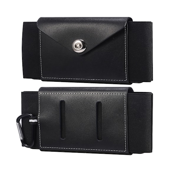 Men's Cell Phone Belt Clip Pouch, Black, 6.5 Inch Universal PU Leather, Cell Phone Belt Clip Waist Pouch with Belt Loop Carabiner