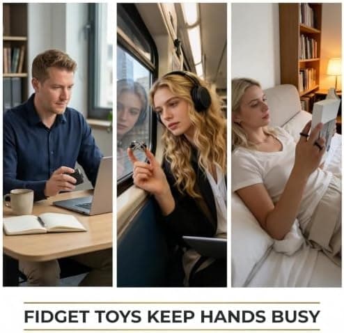 Fidgetleksaker för vuxna och tonåringar, magnetisk metallspinner för sensorisk förpackning i klassrummet