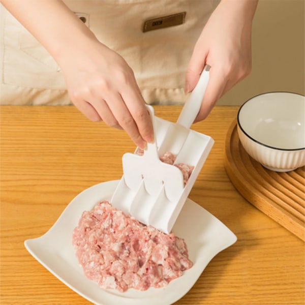 Köttbullemaskin - 3-i-1 köttbullesked utan sticka med skärspad för köttbullar, fiskbullar och köttfyllda dumplings
