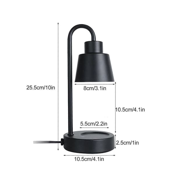 Aromaterapi Smeltende Voks Natlampe Dæmpbar Bordlampe Lysvarmer sort 110v black