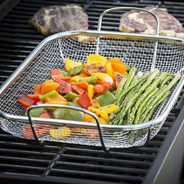 Stekpanna Grill Stekhäll Nät Stekkorg Matbricka Grillkorg