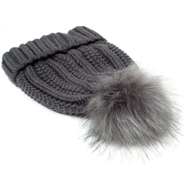 Strikket hue til kvinder med satinfor - Vinterhue til kvinder med skihue til piger - Slouchy varm hue