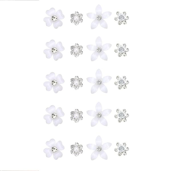 Elegant Håraccessoarset med Strass - 20 Delar Silver Silver