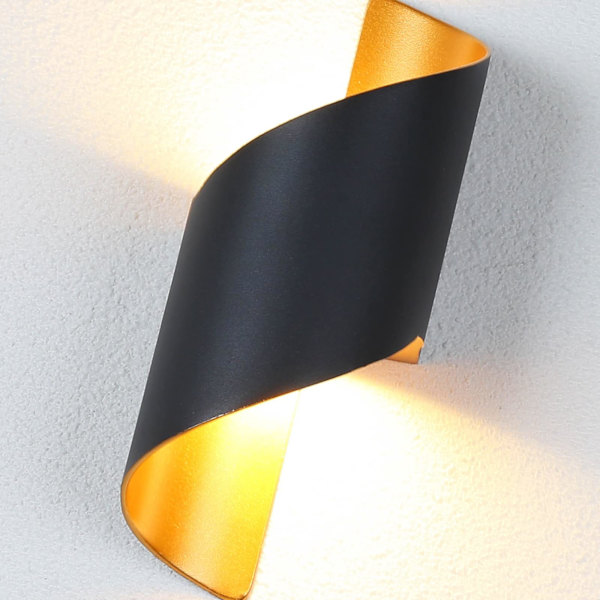 Moderne LED væglamper væglampe udendørs IP65 metal sort væglampe LED aluminium lamper LED 10W spiral væglampe LED til LED pærer